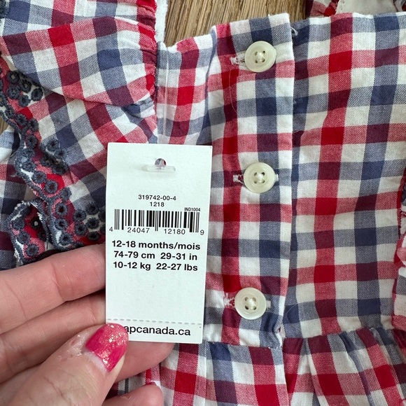 NWT Plaid Baby Girl Dress - Picture 3 of 3